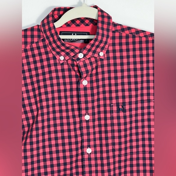 Coast Red & Blue "The Marlin Buttondown" Button Down Shirt Size MEDIUM Cotton - Picture 2 of 8
